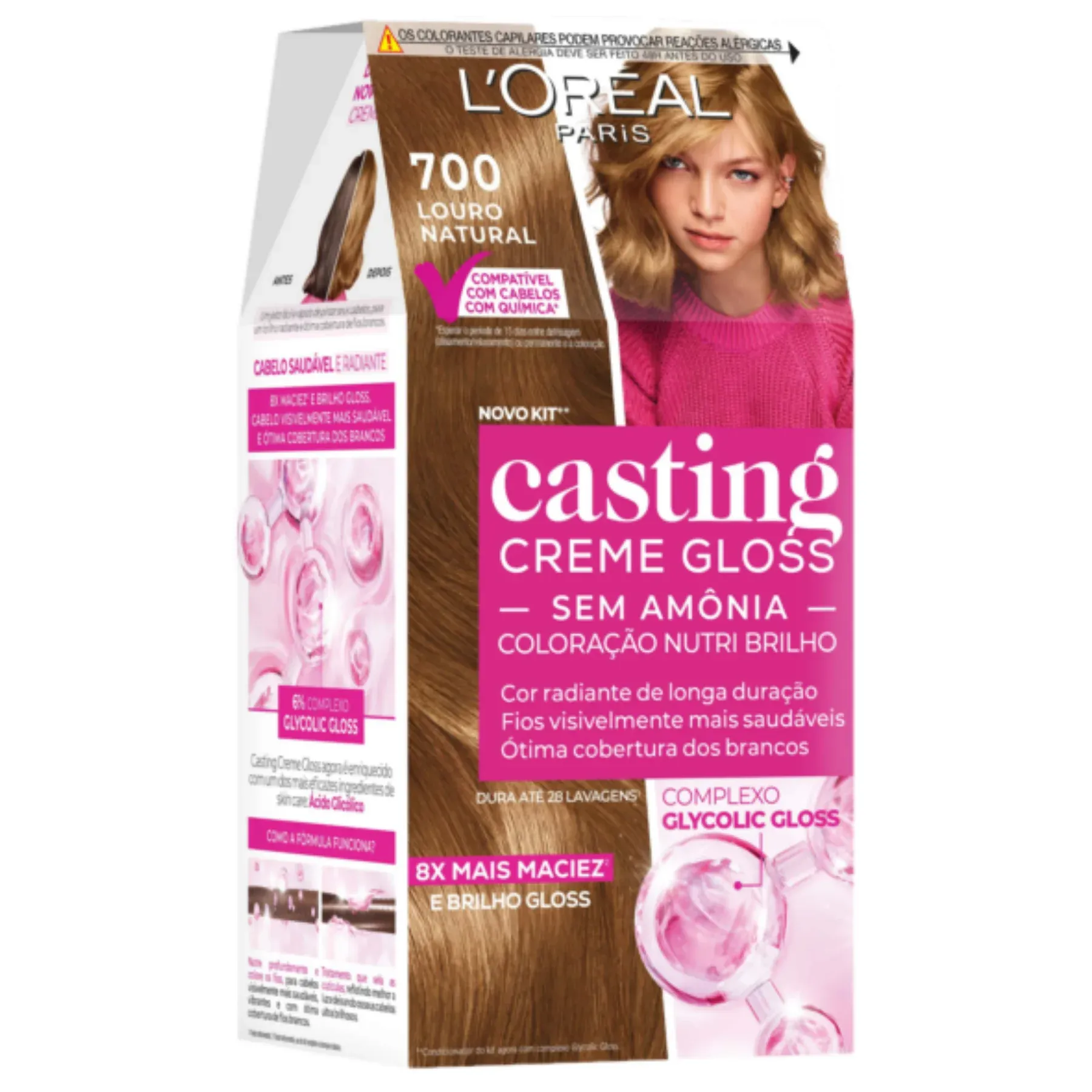 Coloração L'oréal Kit Casting Gloss 700 Louro Natural